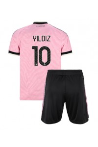 Juventus Kenan Yildiz #10 Jalkapallovaatteet Lasten Vieraspeliasu 2026-27 Lyhythihainen (+ Lyhyet housut)
